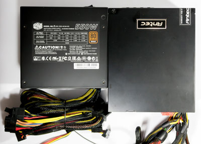 GXII PRO 550W と　Antec SG-80の大きさ比較