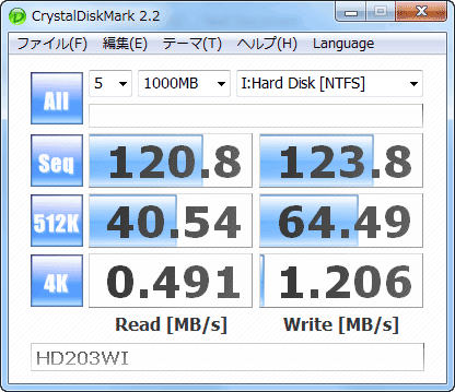 CrystalDiskMark 2.2 HD203WI