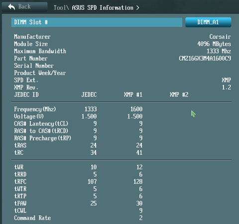 UEFI メモリー設定4 ASUS Z77