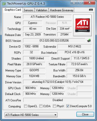 R5870 Lightning GPU-Z